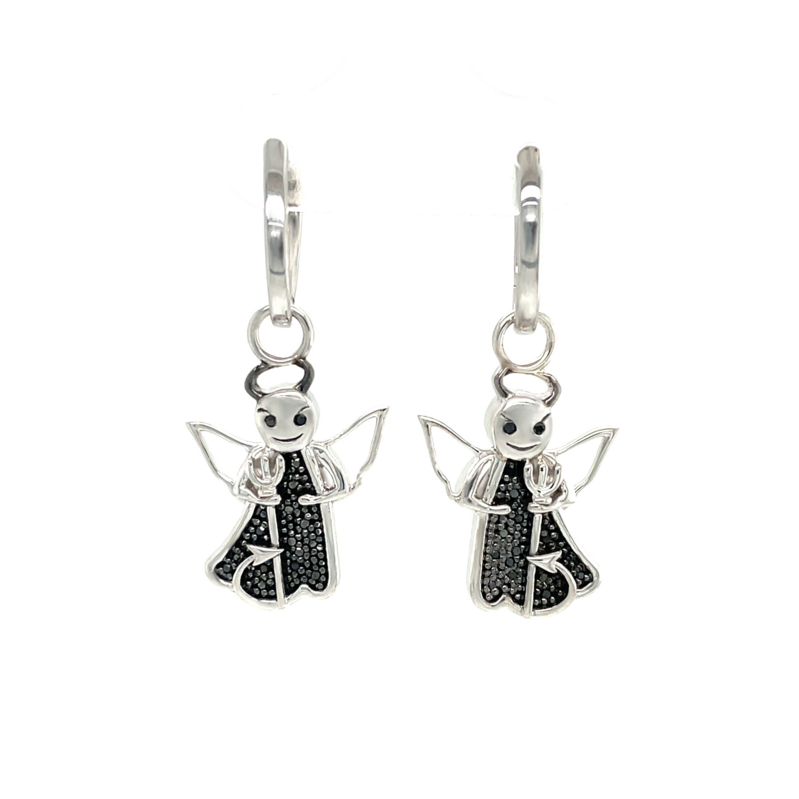 Angel & Devil Reversible Diamond Earrings - .20CTW